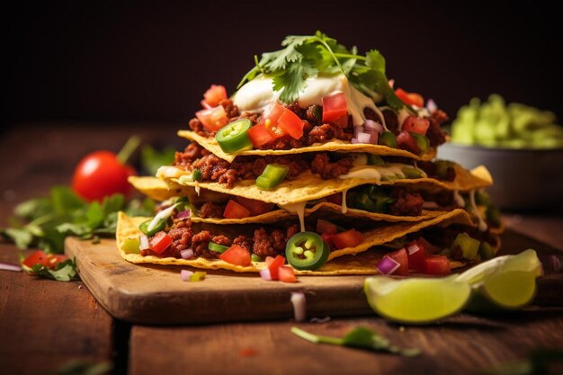 Taco Nachos, mexikanisches Straßenessen