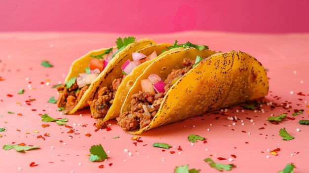 un taco que tiene un taco en él