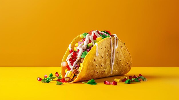 un taco que tiene una tortilla en él