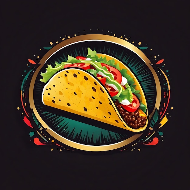 Foto taco-schüssel-logo abstrakte illustration von taco für das banner