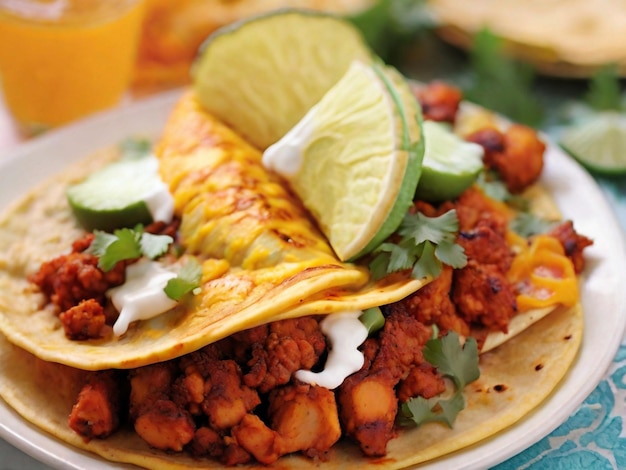 Tacos Al Pastor Imagem de comida mexicana