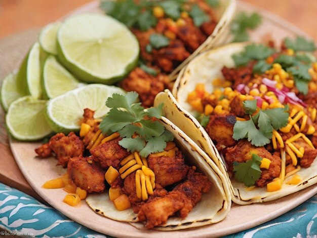 Tacos Al Pastor Imagem de comida mexicana