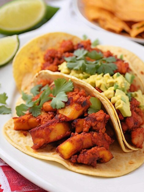 Tacos Al Pastor Imagem de comida mexicana