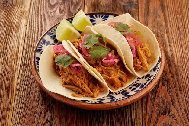 Foto tacos de cochinita pibil comida tipica mexicana