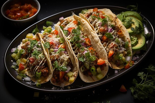 tacos deliciosos com carne