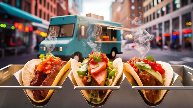 Foto tacos mexicanos de carne