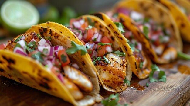 Foto tacos de pescado clásicos