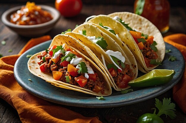 Tacos con salsa de Habanero hecho en casa