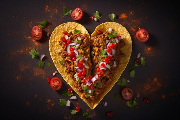 Foto tacos sind mein valentinstag