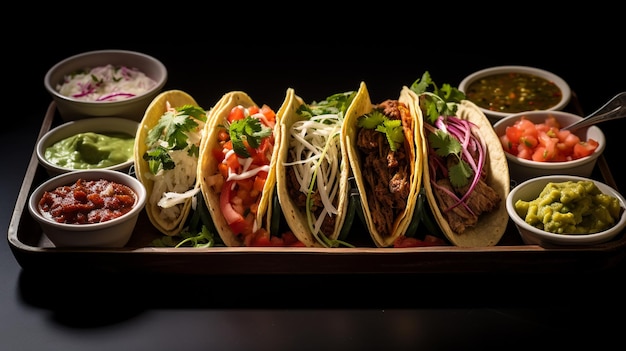 Tacos Tortilhas de milho versáteis cheias de carnes, peixes e vegetais