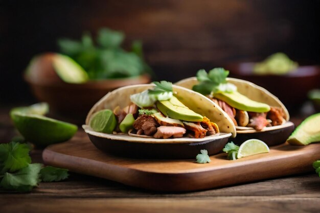 Tacos tradicionais mexicanos de carne bovina