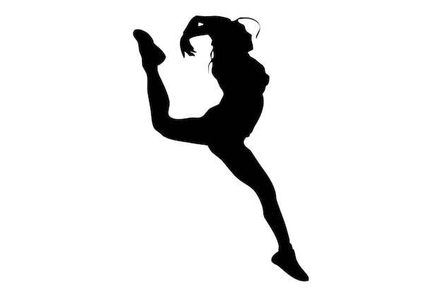 Tänzer-Silhouette tanzt menschliches Modell Schattentanz-Illustrationskunst