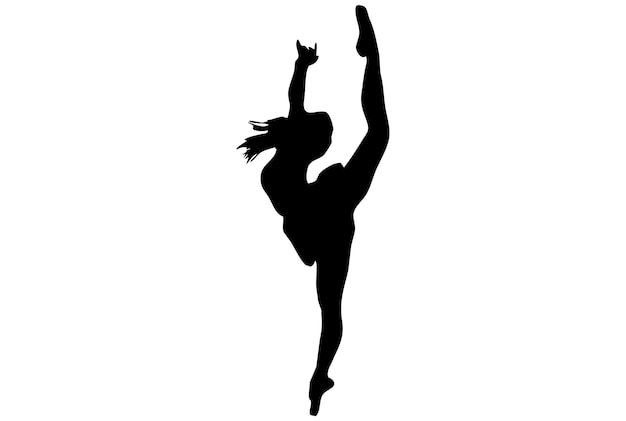 Tänzer-Silhouette tanzt menschliches Modell Schattentanz-Illustrationskunst