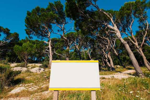 Tafel für Inschriften im Wald