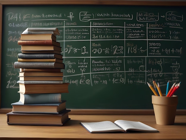 Tafel mit Büchern