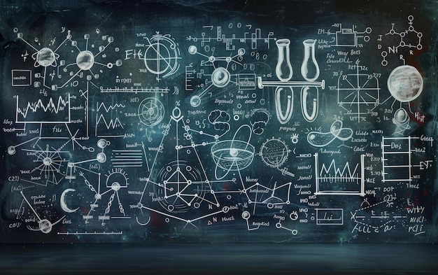 Foto tafel mit mathematischen konzepten