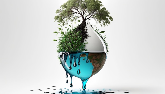 Tag der Erde Investieren Sie in unseren Planeten Wasser sparen und Weltumweltschutzkonzept