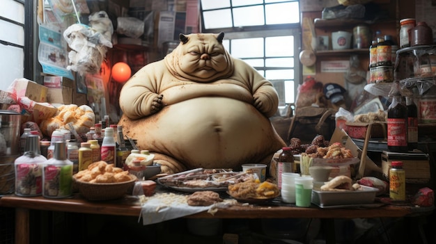 Foto tag der fetten menschen japan 8. august generative ki