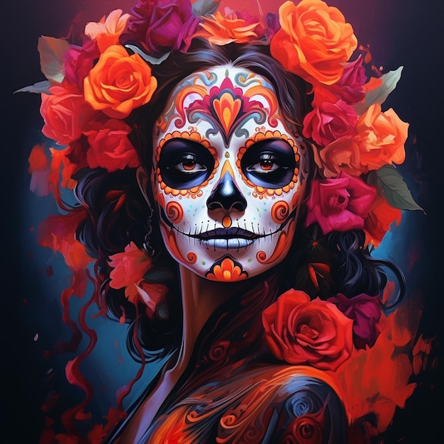 Tag der Toten Da de los Muertos Mexikanischer Schädel Tag der Toten Hintergrundbilder Social-Media-Banner