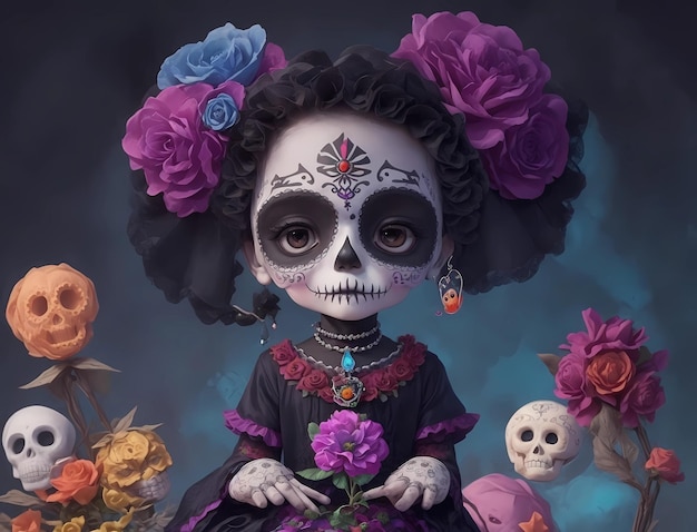 Tag der Toten in Mexiko Halloween-Hintergründe