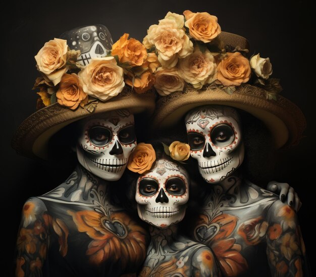 Foto tag der toten menschen calavera