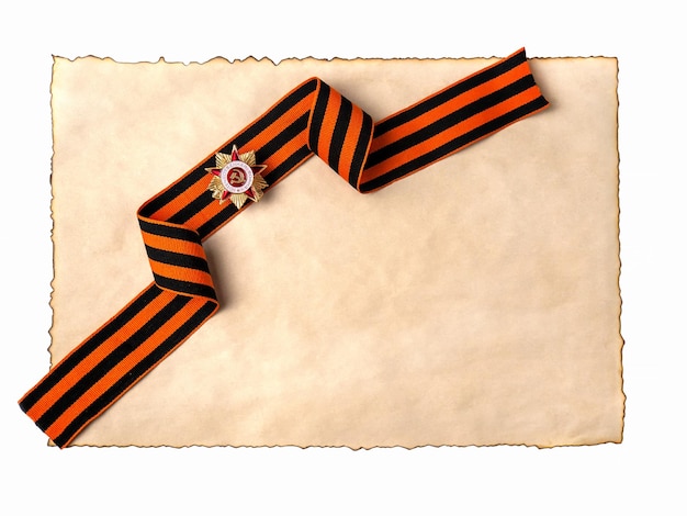 Tag des Sieges 1945 Feiertag ist der 9. Mai St George Ribbon Die Inschrift auf dem Abzeichen des Vaterländischen Krieges