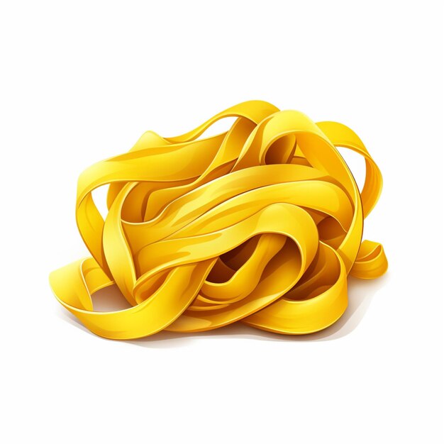 Tagliatelle 2d desenho animado de ilustração vetorial em branco