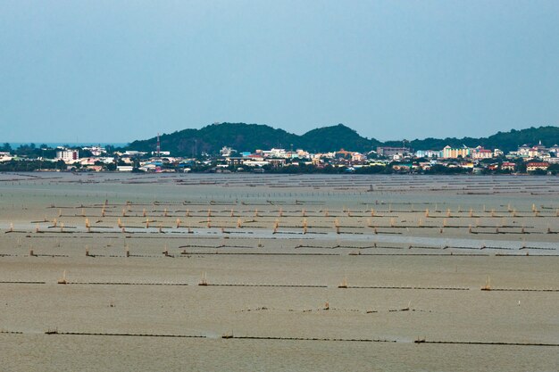 Tailandês estilo armadilha de pesca insongkhla lago, rede de pesca tailândia