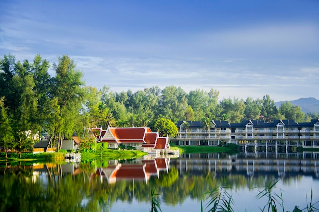 Tailândia Phuket famoso ao redor do hotel resort do lago