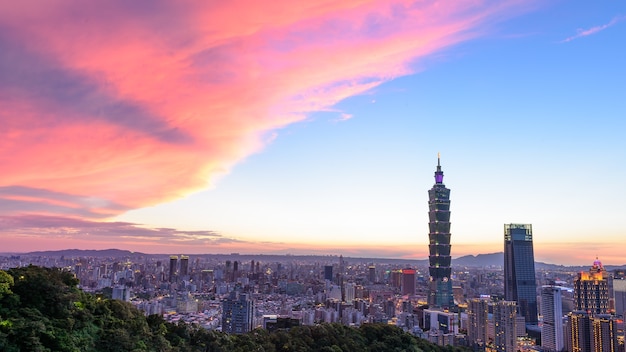 Foto taipei 101 nacht