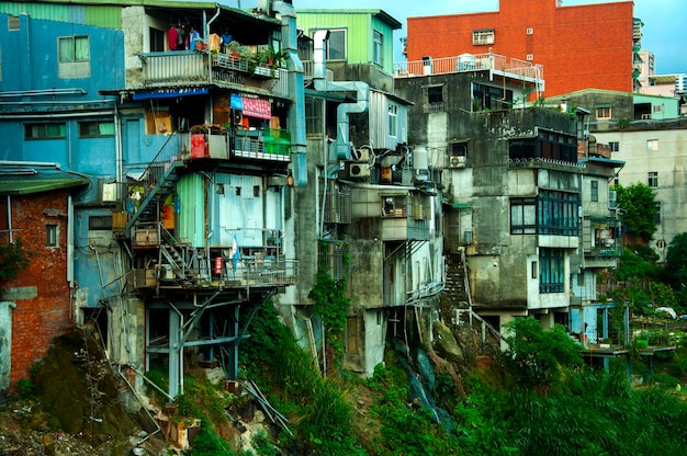 Taiwan Shenkeng Old Street Jingmeixi Gefährliche Gebäude Wohnanlage