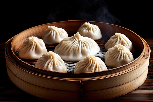 Taiwans berühmte Delikatesse Xiaolongbao ist ein beliebtes Gericht aus gedämpften Schweinesuppen-Knödeln