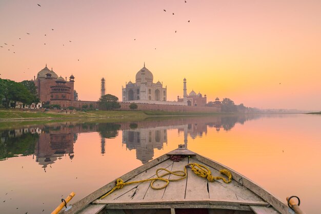 Foto el taj mahal en agra, india