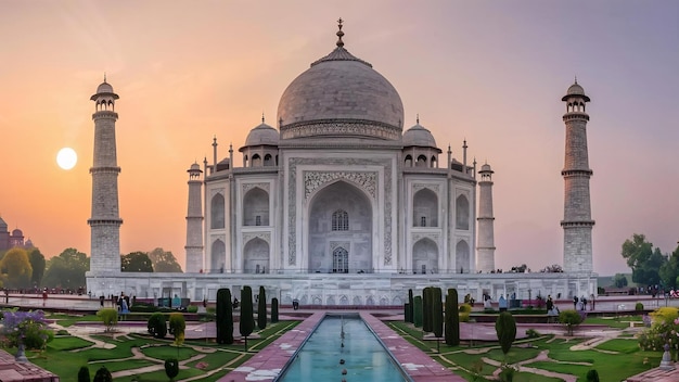 Foto taj mahal am eingangstor