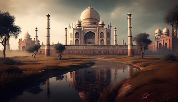 Taj Mahal no país de Agra