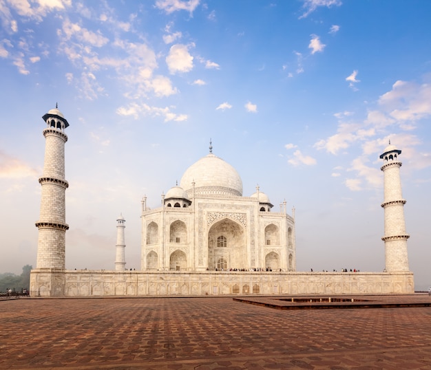 Taj Mahal no pôr do sol, Agra, Índia