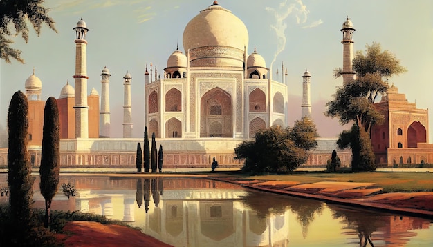 Taj mahal en el país de agra