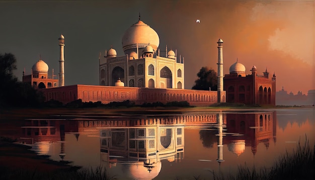 Taj mahal en el país de agra