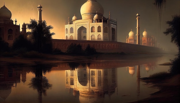 Taj mahal en el país de agra