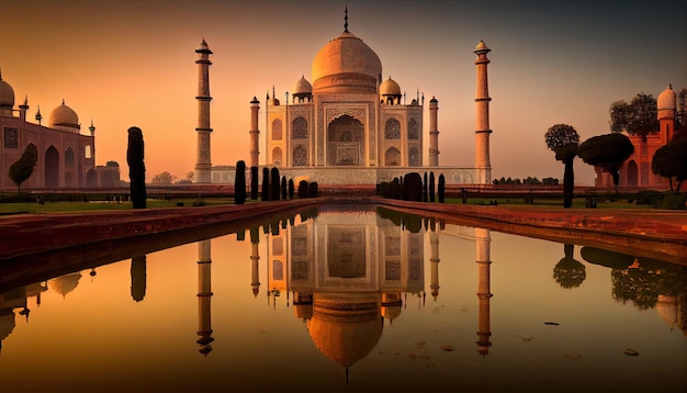 Taj mahal en el país de agra