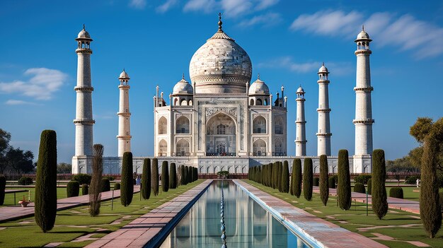 Taj Mahal Reflexão Índia