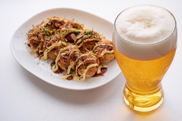 Takoyaki und Bier