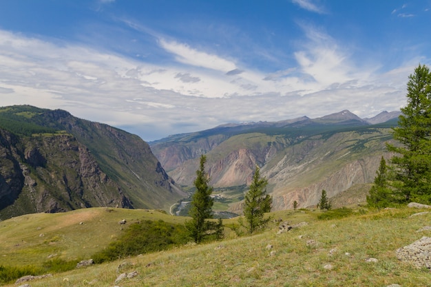 Tal des Flusses, Ansicht von oben