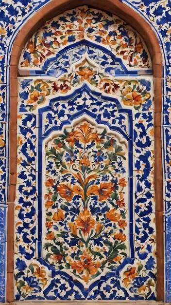 Foto talavera-muster azulejos portugiesische türkische ornamente marokkanische fliesen mosaik spanisches porzellan