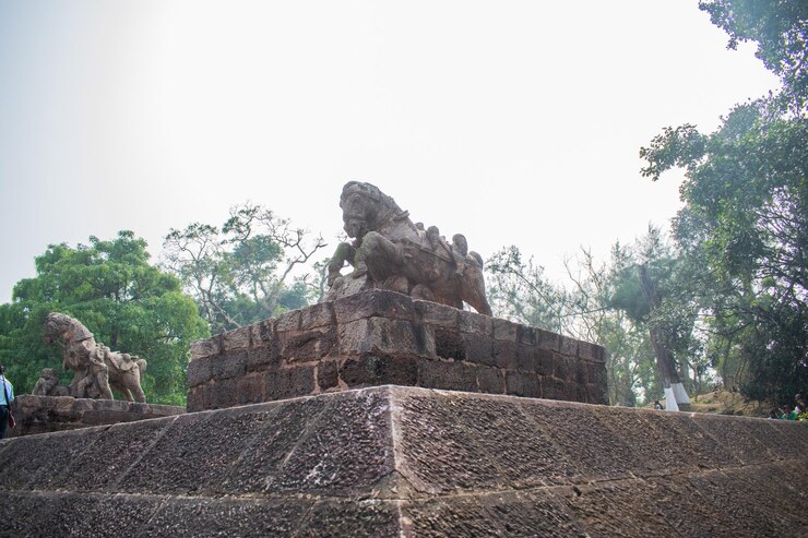Talla fina de esculturas Konark Sun Temple en India
