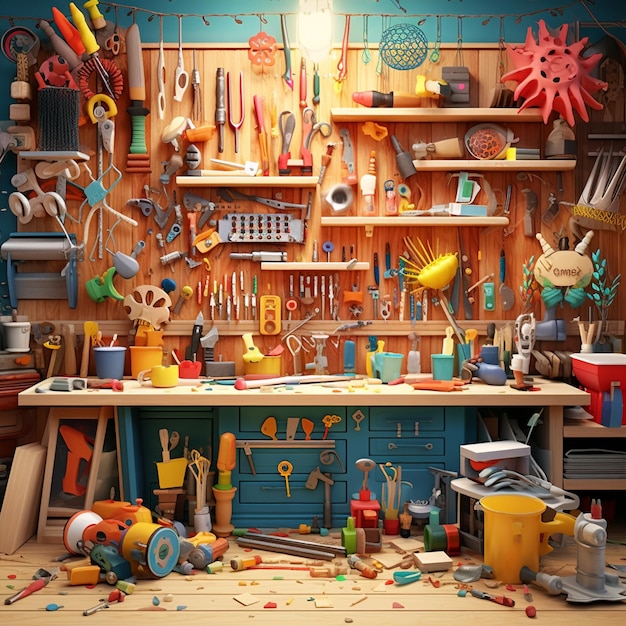 Un taller de bricolaje caprichoso donde los objetos cotidianos cobran vida