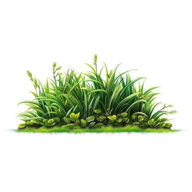 Tallos de plantas de vector libre para ilustración de naturaleza de plan frontal aislado verde