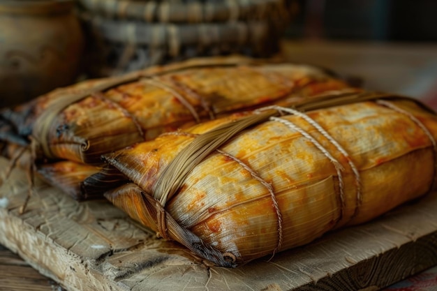 Tamales al vapor generados