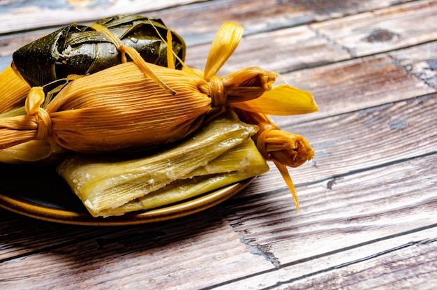 Tamales comida típica mexicana feita de milho