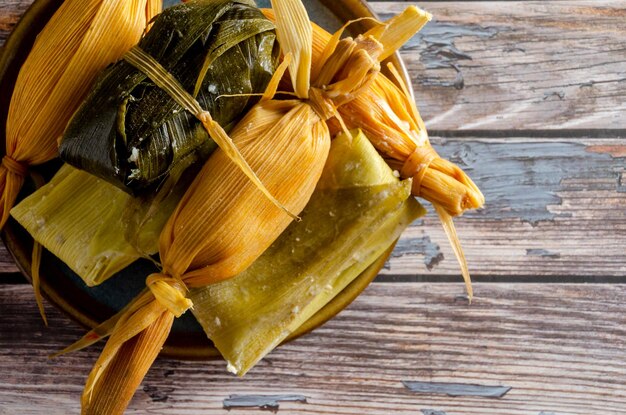 Tamales, comida típica mexicana hecha de maíz